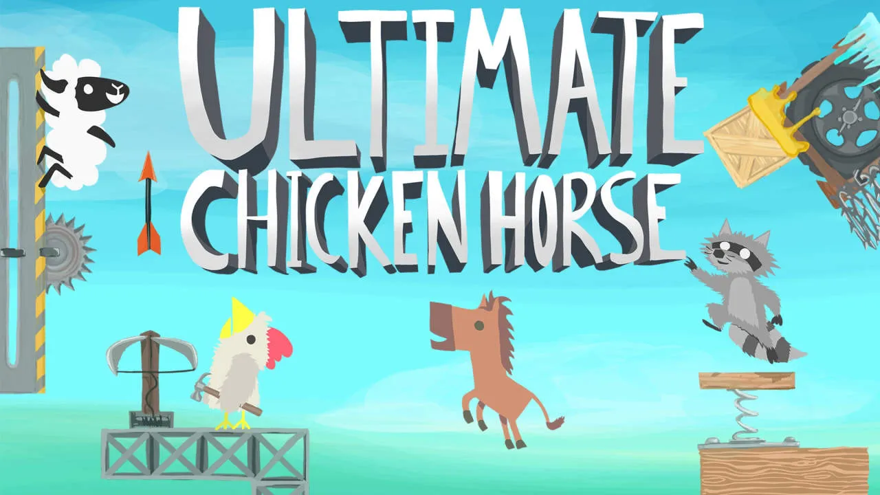 Ultimate Chicken Horse Gameplay Screenshot