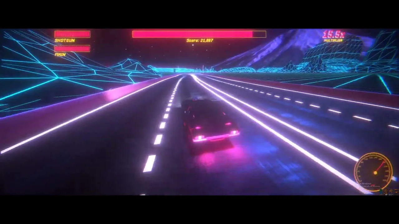 Synthwave FURY Gameplay Screenshot