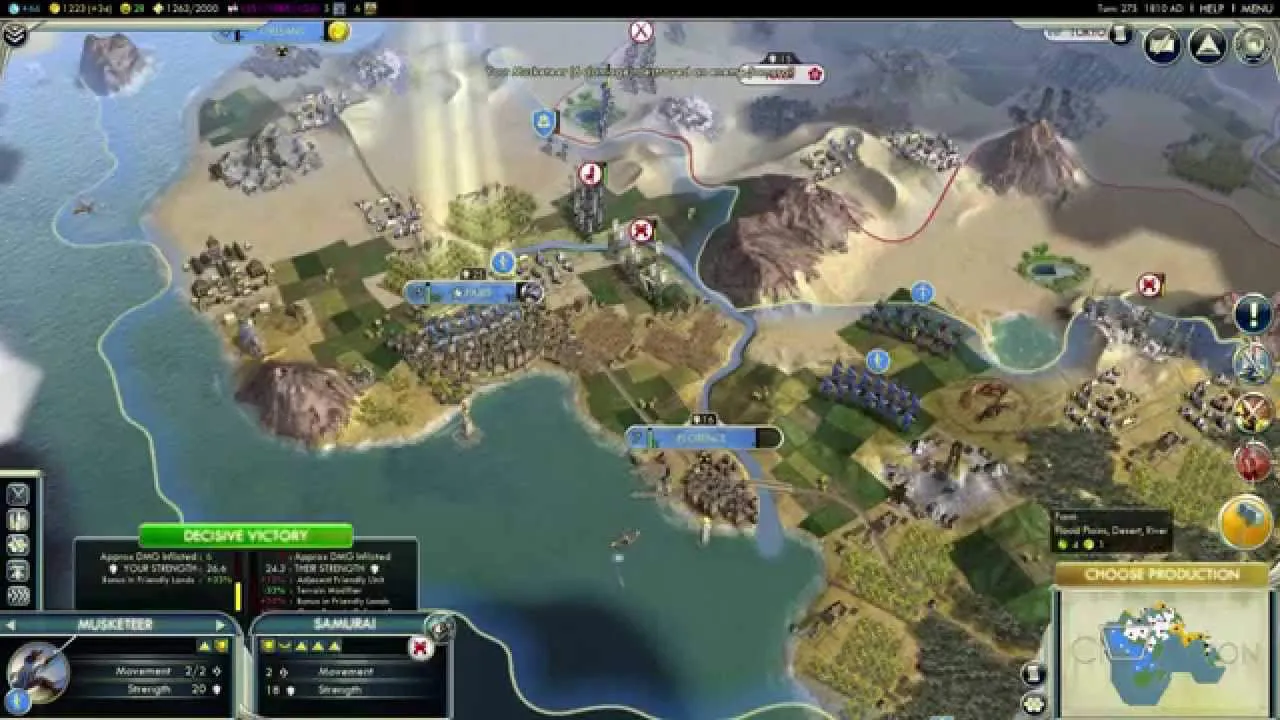 Sid Meier’s Civilization V Gameplay Screenshot