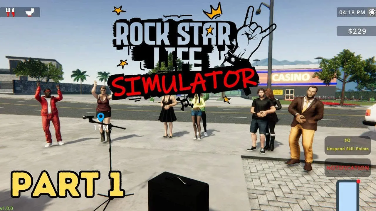Rock Star Life Simulator Gameplay Screenshot