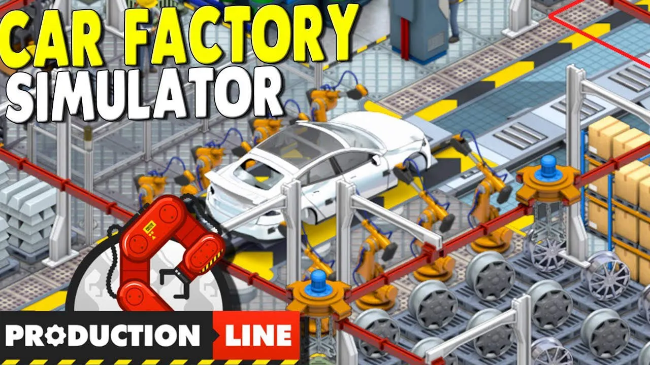 Production Line Car factory simulation Gameplay Screenshot