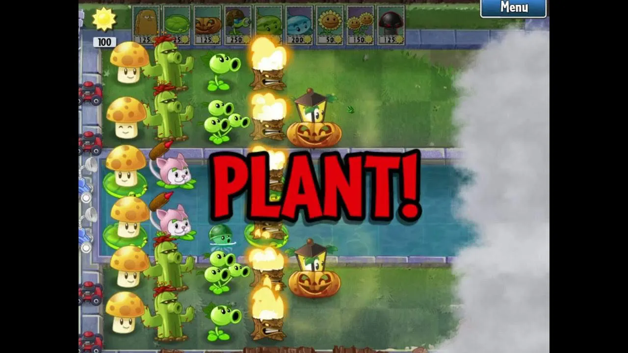 Plants vs. Zombies: Replanted Gameplay Screenshot