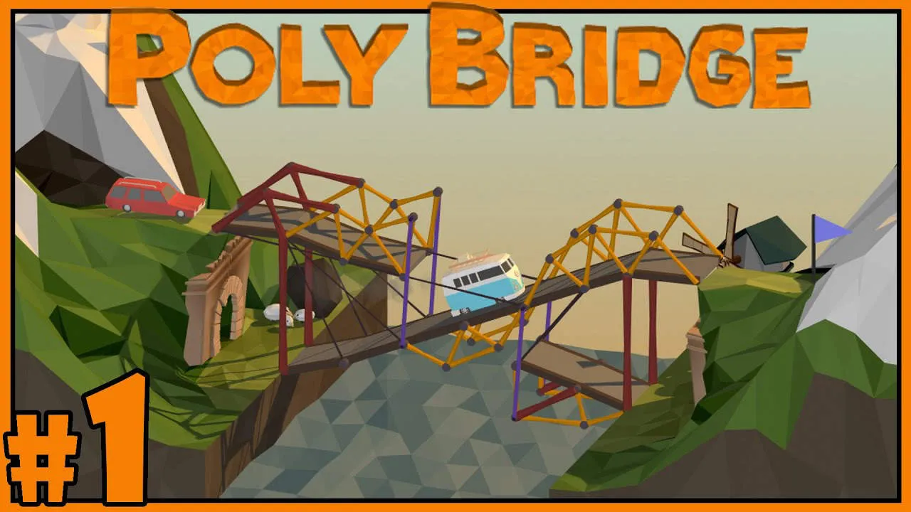 Poly Bridge Gameplay Screenshot