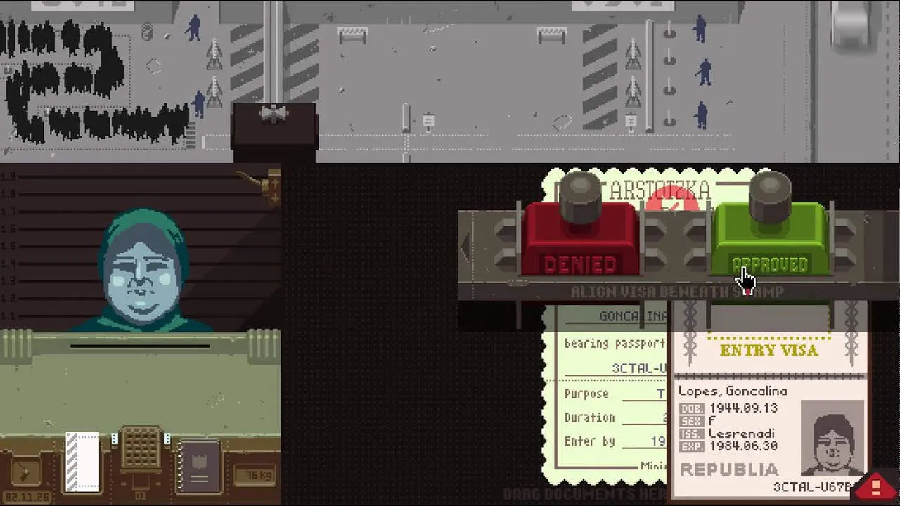 Papers, Please Gameplay Screenshot