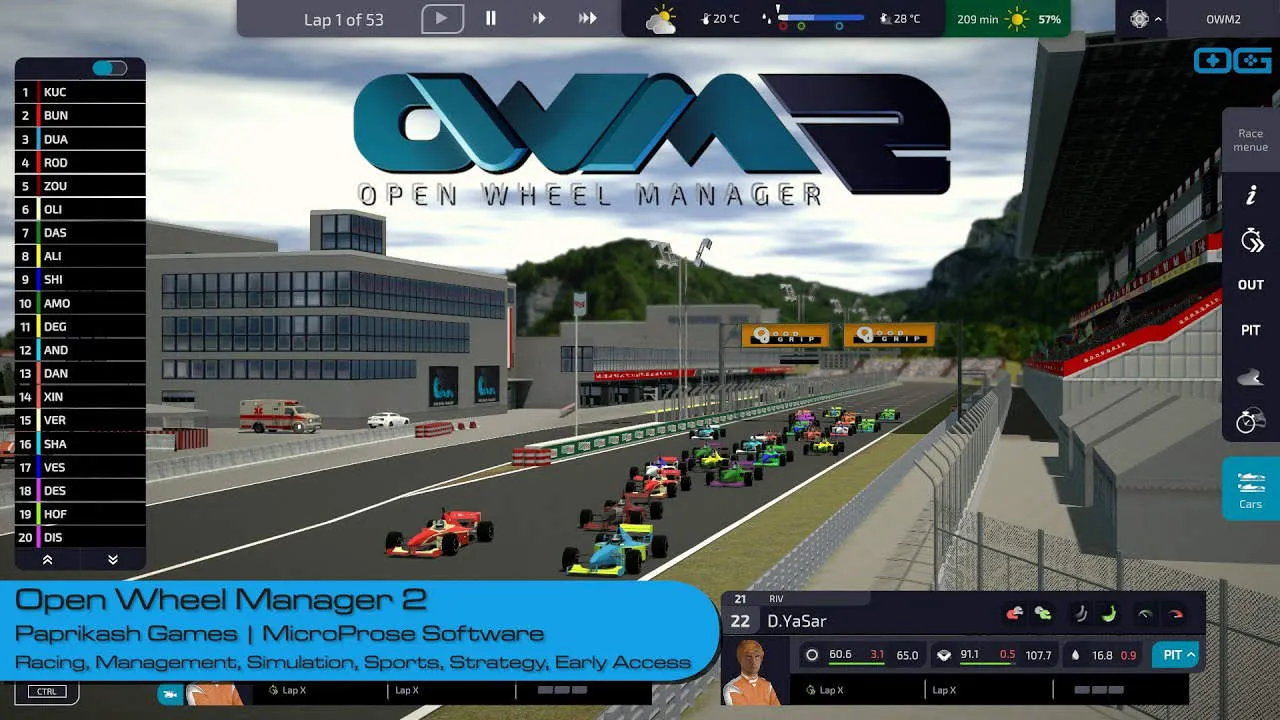 Open Wheel Manager 2 Gameplay Screenshot