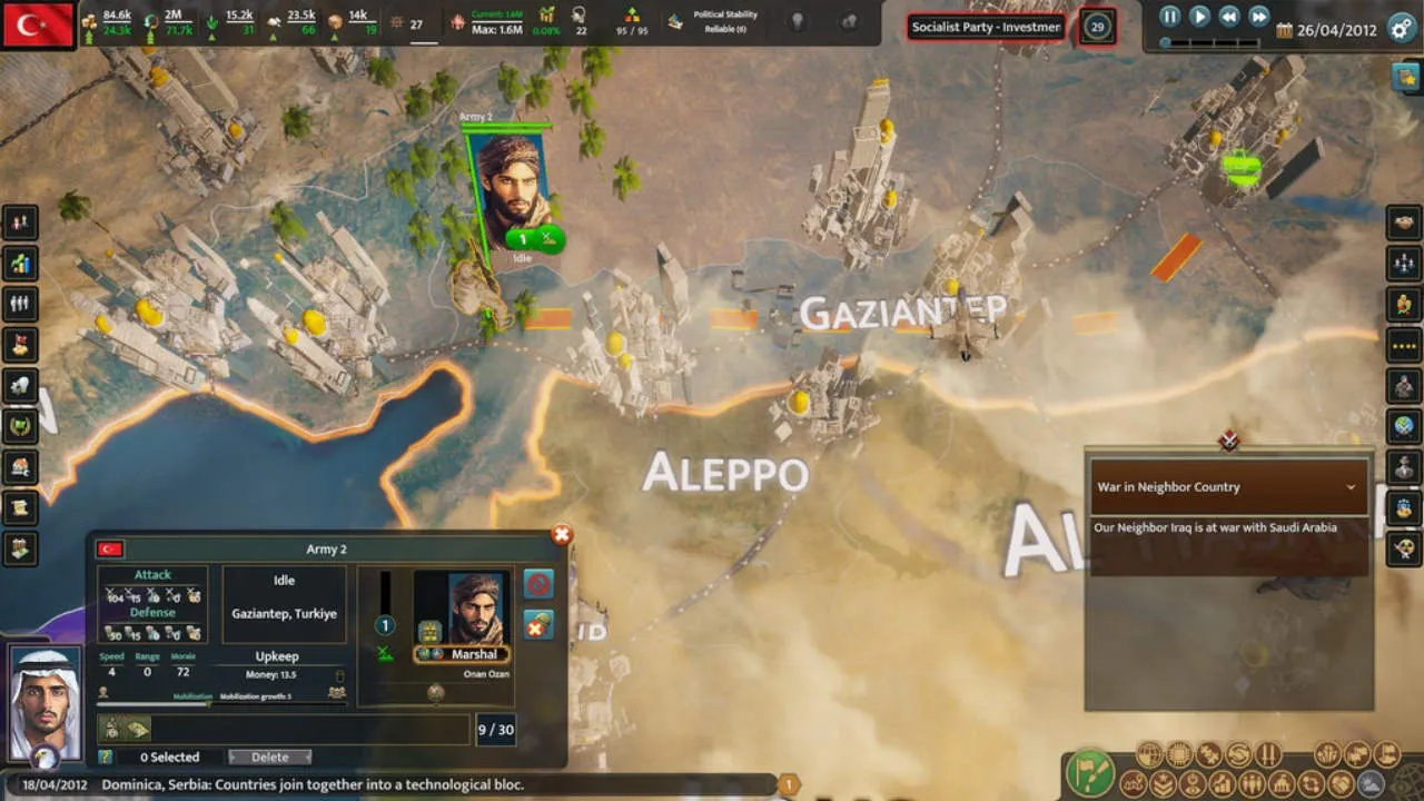 Realpolitiks 3: Earth and Beyond Gameplay Screenshot