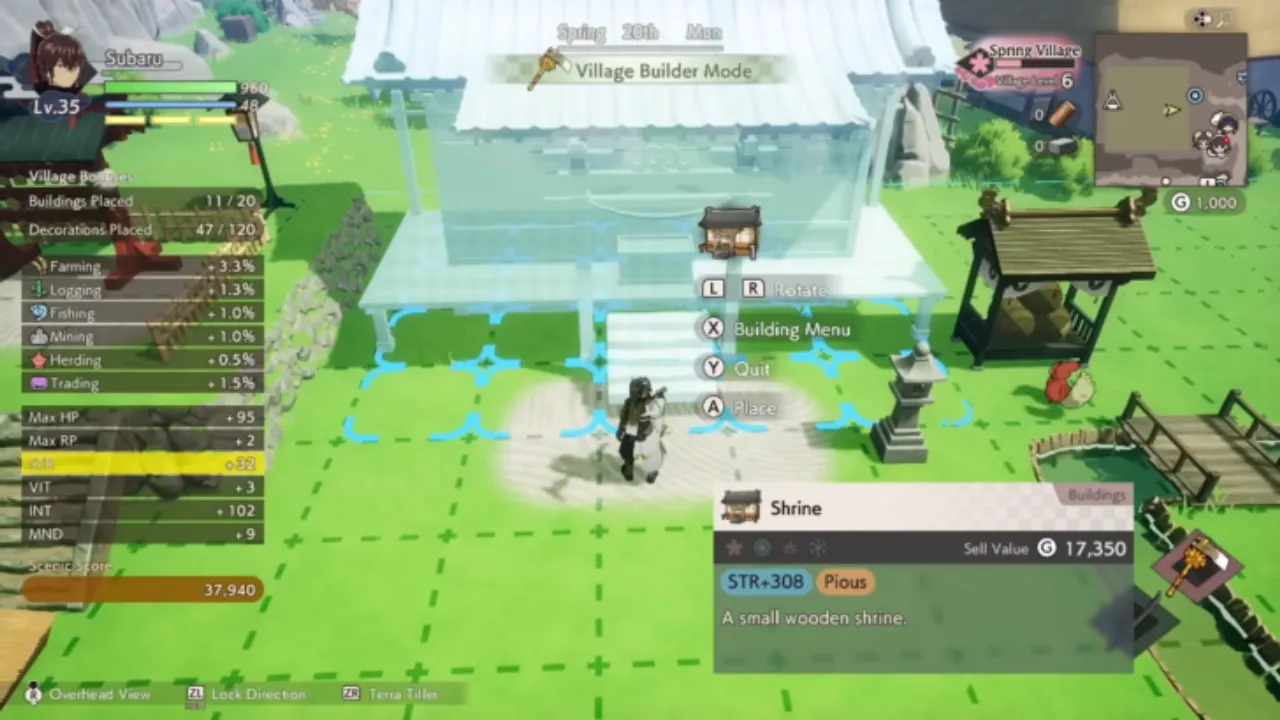 Rune Factory: Guardians of Azuma Gameplay Screenshot