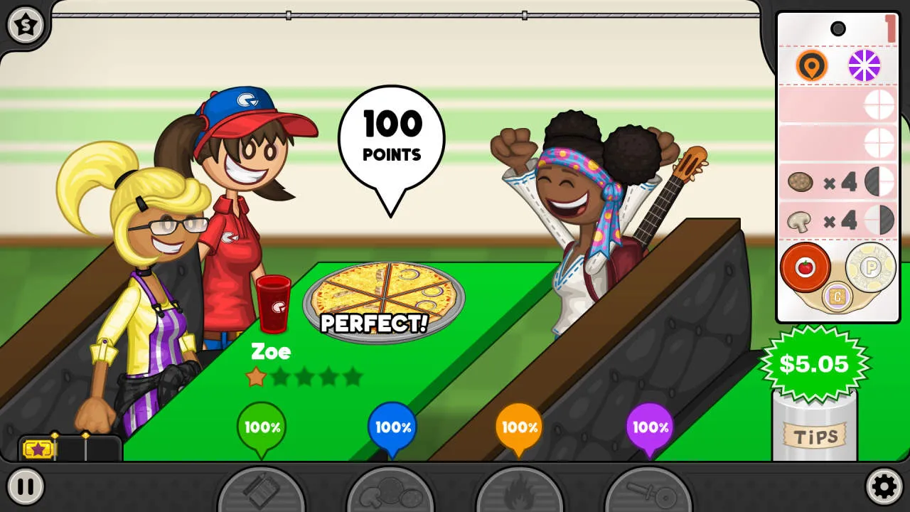 Papa’s Pizzeria Deluxe Gameplay Screenshot