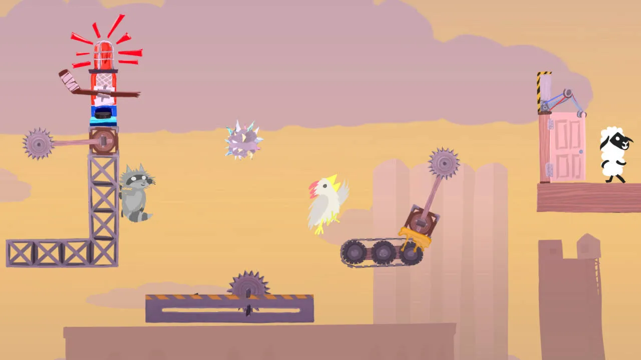 Ultimate Chicken Horse Gameplay Screenshot