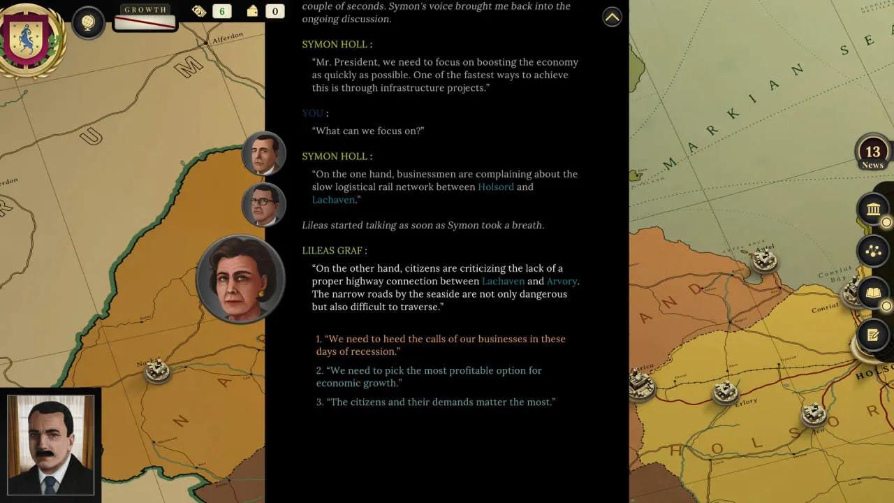 Suzerain Gameplay Screenshot