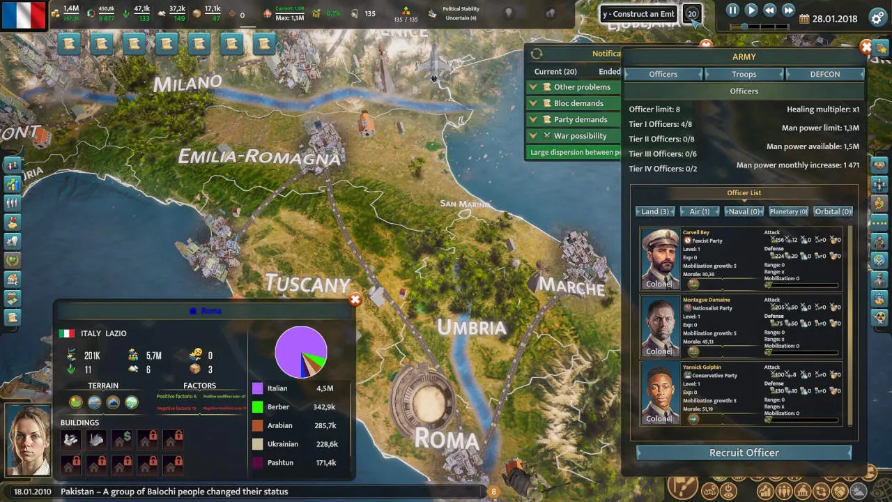 Realpolitiks 3: Earth and Beyond Gameplay Screenshot