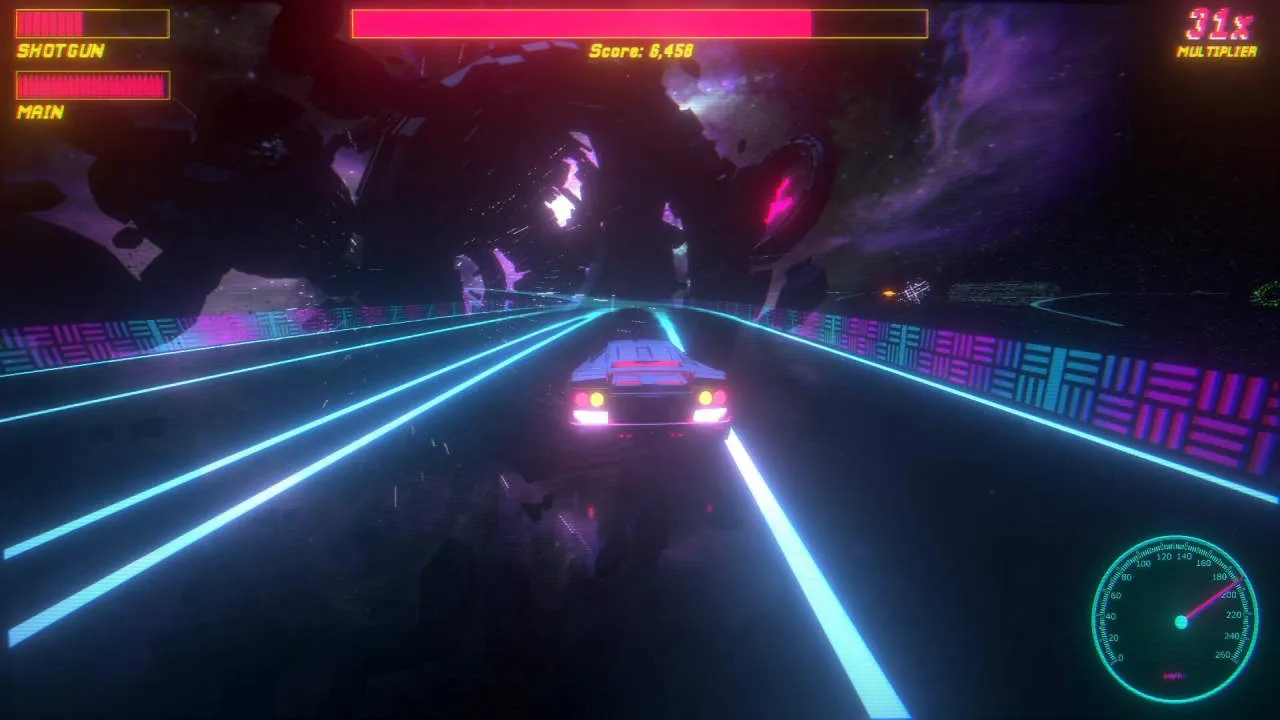 Synthwave FURY Gameplay Screenshot