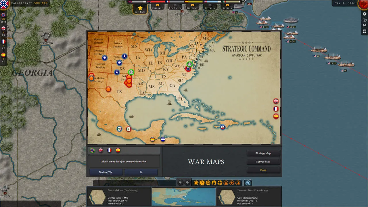 Strategic Command: American Civil War Gameplay Screenshot