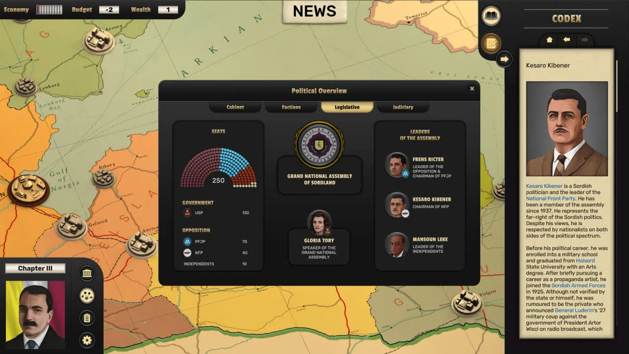 Suzerain Gameplay Screenshot