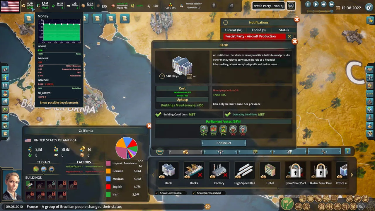 Realpolitiks 3: Earth and Beyond Gameplay Screenshot