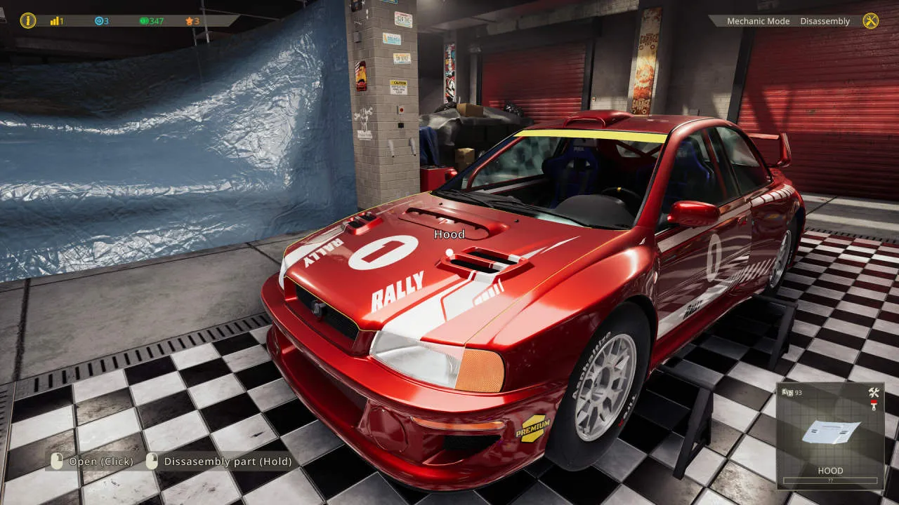 Rally Mechanic Simulator Gameplay Screenshot